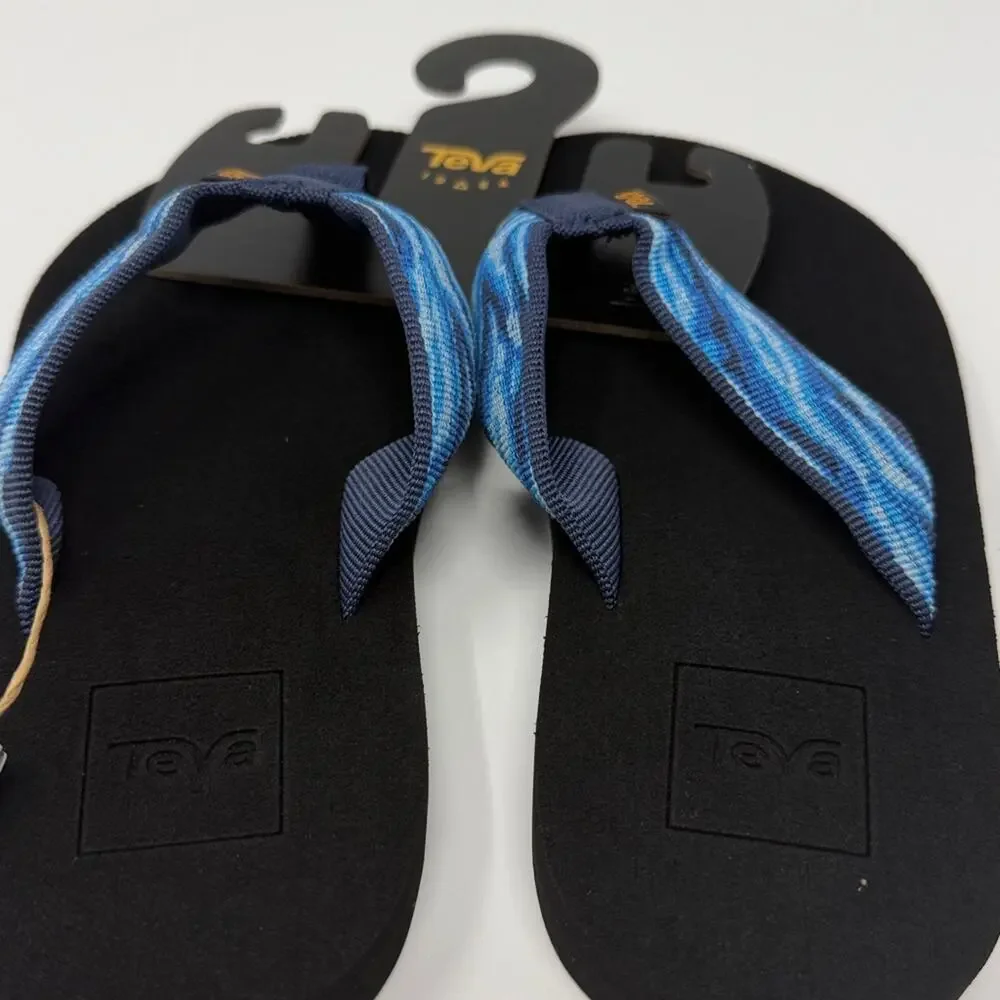 Teva Youth Mush II Flip Flops - Waves Mood Indigo - 13 - New with tags